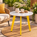 Round Side Table With Gold-Tone Legs Side Table End Tables