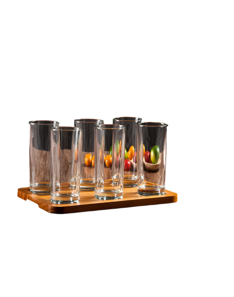 High Quality 6 Piece Juice Water Transparent Clear Glass Set| Perfect Drinkware | Juice| Water- Furaha Finds Kenya