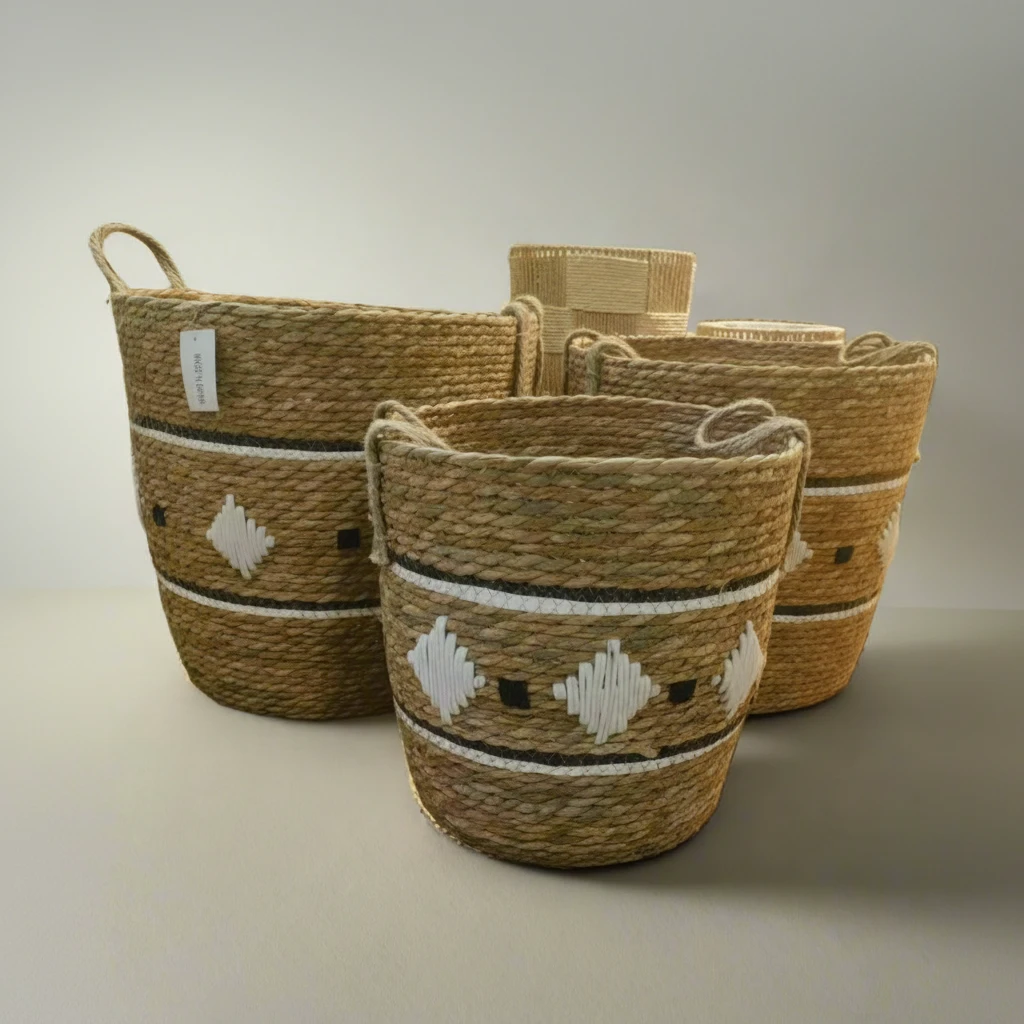 Handmade Stackable Baskets - Set of 3 Home Organizers Storage Baskets & Bins Storage & Organization