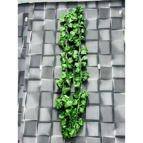 Set of 3 Lifelike Durable Synthetic Artificial Hanging Vines | Living Room Walls Balconies Patios Indoor Outdoor Home Decor| Green