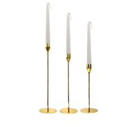 Set of 3 Luxurious Metallic Candle Holders in Different Sizes Candle holder Candle Holders