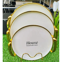 Set of 3 Round Serving Trays – Lightweight, Stackable & Stylish kitchen and dinning Serving Trays