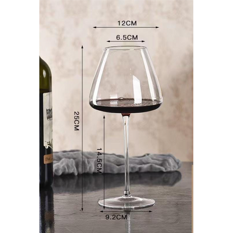 Set of 6 Long Stem Wine Glasses – Lightweight, 720ml