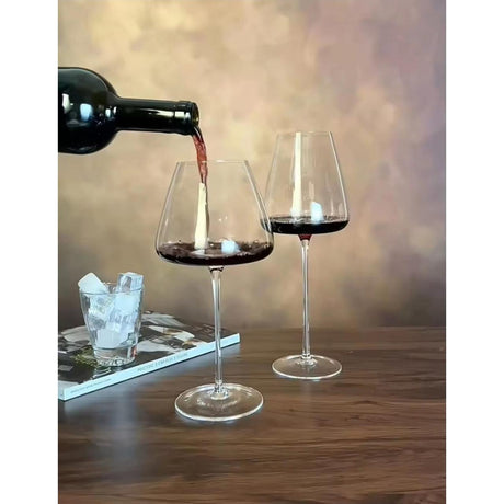 Set of 6 Long Stem Wine Glasses – Lightweight, 720ml