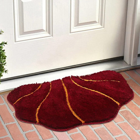 Shell Shape Floor Mat Flocking Microfiber Door Mat Absorbent Non Slip Bathroom Mat Home Bathroom Decor 45*75cm