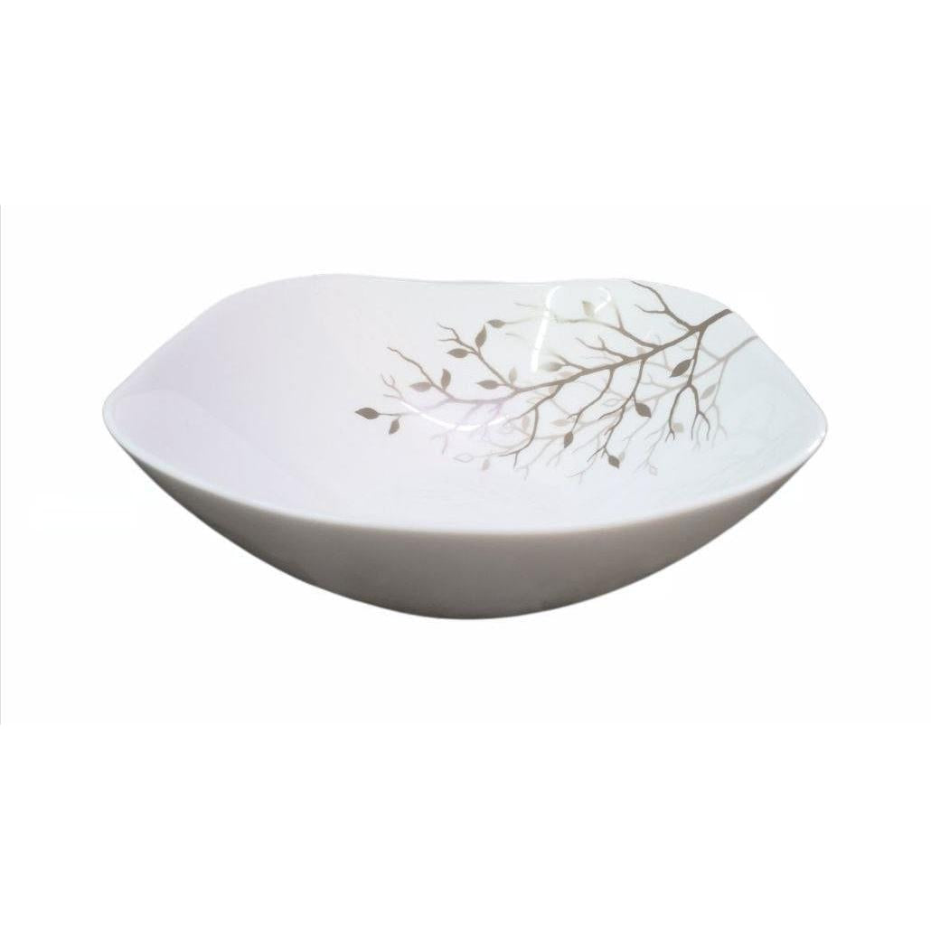 Signature 24 Piece 8" Quadra Square Serving Bowls | Autumn Design | 200mm Elegant Serving Set