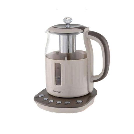 Signature Cordless Glass Electric Kettle – 1.5L, 2200W Fast Boil, 6 Temperature Settings, Durable Kitchen Gadget