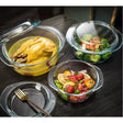 Signature High Quality Glass Casseroles with Glass Lids (Set of 3) | 0.7L, 1L, 1.5L Capacity
