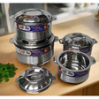 Signature Stainless Steel Hot Pot 4Piece Set 1000ml,2000ml,3000ml and 5000ml Insulated Food Warmers