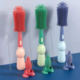 Silicone Bottle Brush Set 360° Rotating Baby Pacifier, Nipple, Cup Cleaning Brushes with Soft Head, Food Grade Material Cleaning Tools Cleaning Brushes & Wipes