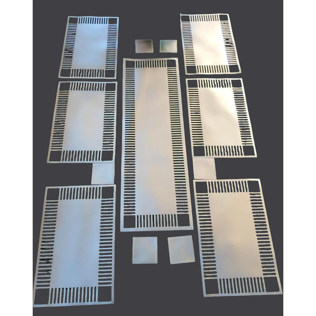 Silver Classy Placemats Set with Table Runner and Optional Coasters Kitchen Linen Placemats