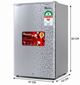 90L Direct Cool Fridge   – Silver