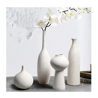 Simple Ceramic 4in1 Modern Home Decor Vase Set | Elegant Ceramic Vases for Stylish Interiors | Set of 4 Outdoor Vases