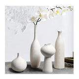 Simple Ceramic 4in1 Modern Home Decor Vase Set | Elegant Ceramic Vases for Stylish Interiors | Set of 4 Outdoor Vases