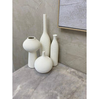 Simple Ceramic 4in1 Modern Home Decor Vase Set | Elegant Ceramic Vases for Stylish Interiors | Set of 4 Outdoor Vases