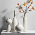 Simple Ceramic 4in1 Modern Home Decor Vase Set | Elegant Ceramic Vases for Stylish Interiors | Set of 4 Outdoor Vases