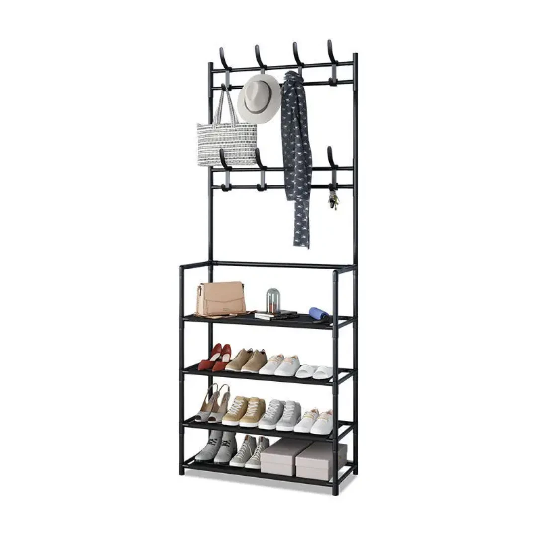 Simple Floor Shoe Rack Three in One Design with Large Capacity for Home Organization Storage & Organization