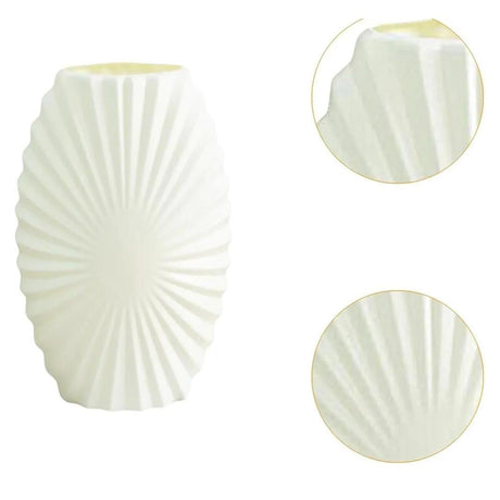 Simple NonBreakable Flower Vase | Durable White Decorative Vase for Home & Office