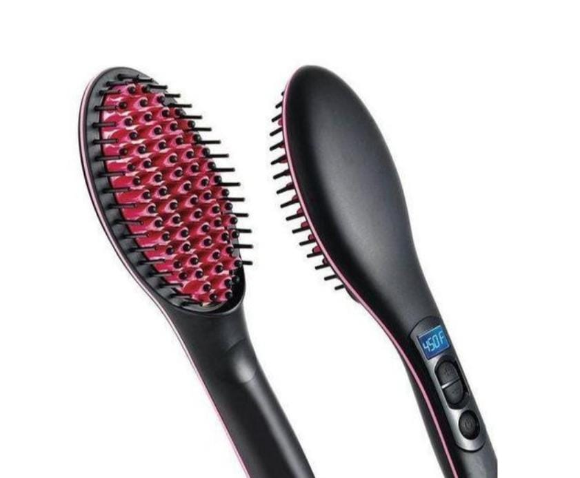 Simply Straight Hot Comb Ceramic Hair Brush Straightener