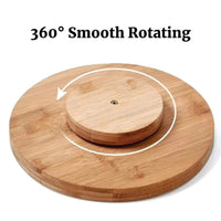 Single Layer Bamboo Rotating Spice Rack Lazy Susan Organizer 360° Turntable. spice rack Spice Organizers
