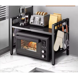 Single Layer Heavy Duty Adjustable Microwave Stand Durable & Stylish Storage Solution