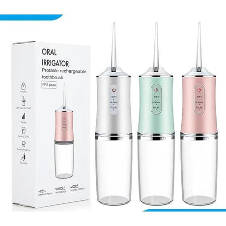 Single Nozzle Portable Oral Irrigator USB Rechargeable Dental Water Flosser Wireless Cordless Water Jet Floss for Teeth Whitening & Mouth Washing