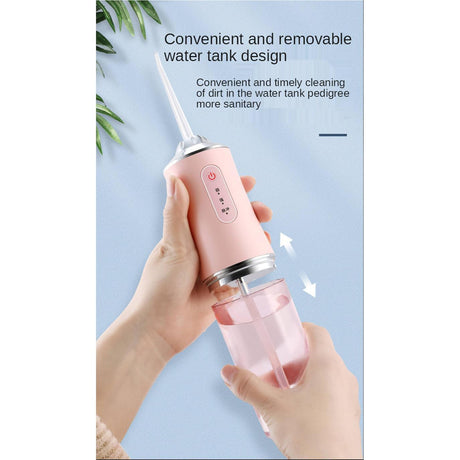 Single Nozzle Portable Oral Irrigator USB Rechargeable Dental Water Flosser Wireless Cordless Water Jet Floss for Teeth Whitening & Mouth Washing
