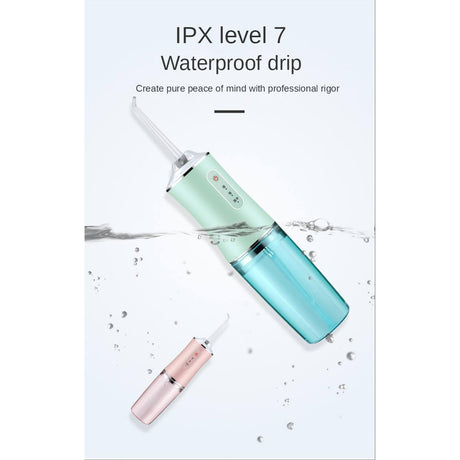 Single Nozzle Portable Oral Irrigator USB Rechargeable Dental Water Flosser Wireless Cordless Water Jet Floss for Teeth Whitening & Mouth Washing