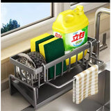 Sink Caddy Multifunctional Storage Rack Carbon Steel Sponge & Detergent Organizer Uncategorized