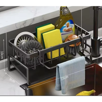 Sink Caddy Multifunctional Storage Rack Carbon Steel Sponge & Detergent Organizer Uncategorized
