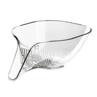 Sink Strainer Drainer Basket Colander Multi Functional Sink Rinse & Drain Basket Clear Grey Utensils Sink Caddies