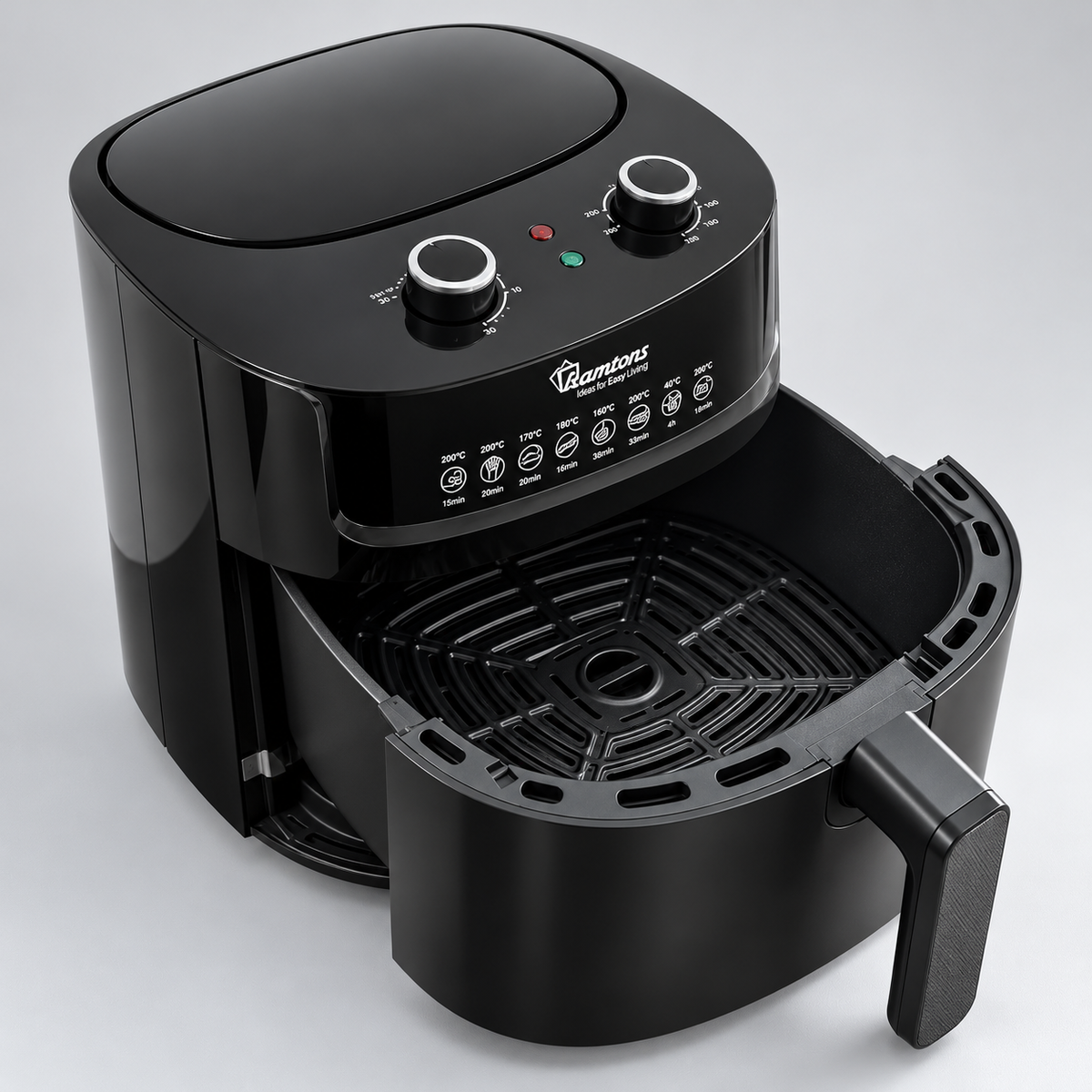 Ramtons 6L Manual Air Fryer 1800W – Black