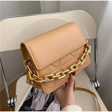 Sling Bags with Chain Straps | Stylish PU Leather Crossbody Bags for Women in Multiple Colors (20x16x10cm)