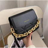 Sling Bags with Chain Straps | Stylish PU Leather Crossbody Bags for Women in Multiple Colors (20x16x10cm)