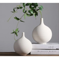 Small Trumpet Brushed Ceramic Vase with Matte Finish – 14x17cm Ceramic vase Vases