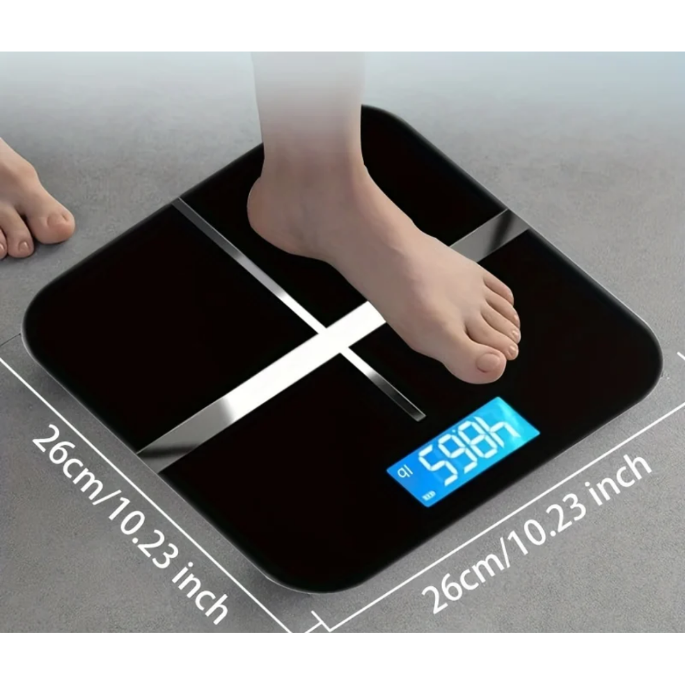 Smart Digital Electronic Body Scale USB Rechargeable with LCD Display