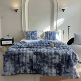 Soft Bubble Winter Throw Blanket Tie Dye Minky Blanket Multifunctional for Bed and Couch