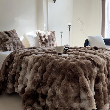 Soft Bubble Winter Throw Blanket Tie Dye Minky Blanket Multifunctional for Bed and Couch