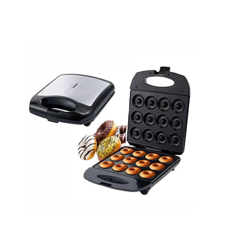 Sokany Multifunction Household Dessert Machine | Donut, Waffle, Bread, and Sandwich Maker | Electric Non Stick Breakfast Machine 12Holes.