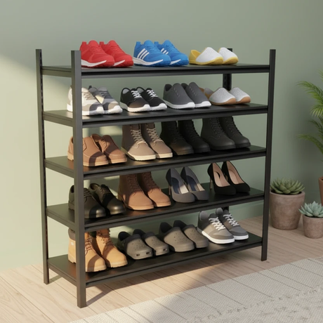 Sturdy Space Saving 5 Layer Full Metallic Shoe Rack Dorms Shoe rack Shoe Racks