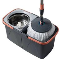 Split Spinning Microfiber Mop with Self Wet and Dry Detachable Bucket Cleaning Supplies Mops