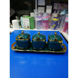 Square Ceramic Canisters | Stylish and Functional | Ideal for Sugar, Coffee, Tea, and Spices