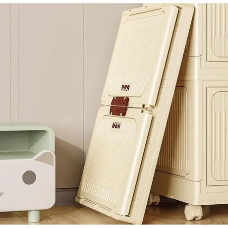 Stackable 3Level Plastic Portable Wardrobe Foldable, Installation Free Closet for Kids, Hanging Clothes Storage, White
