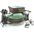 Stackable Tabletop Cutlery and Utensils Organizer Wrought Iron Food cover Kitchen Utensil Holders