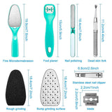 Stainless Steel 7 Piece Pedicure Kit Foot File Set for Callus and Exfoliation