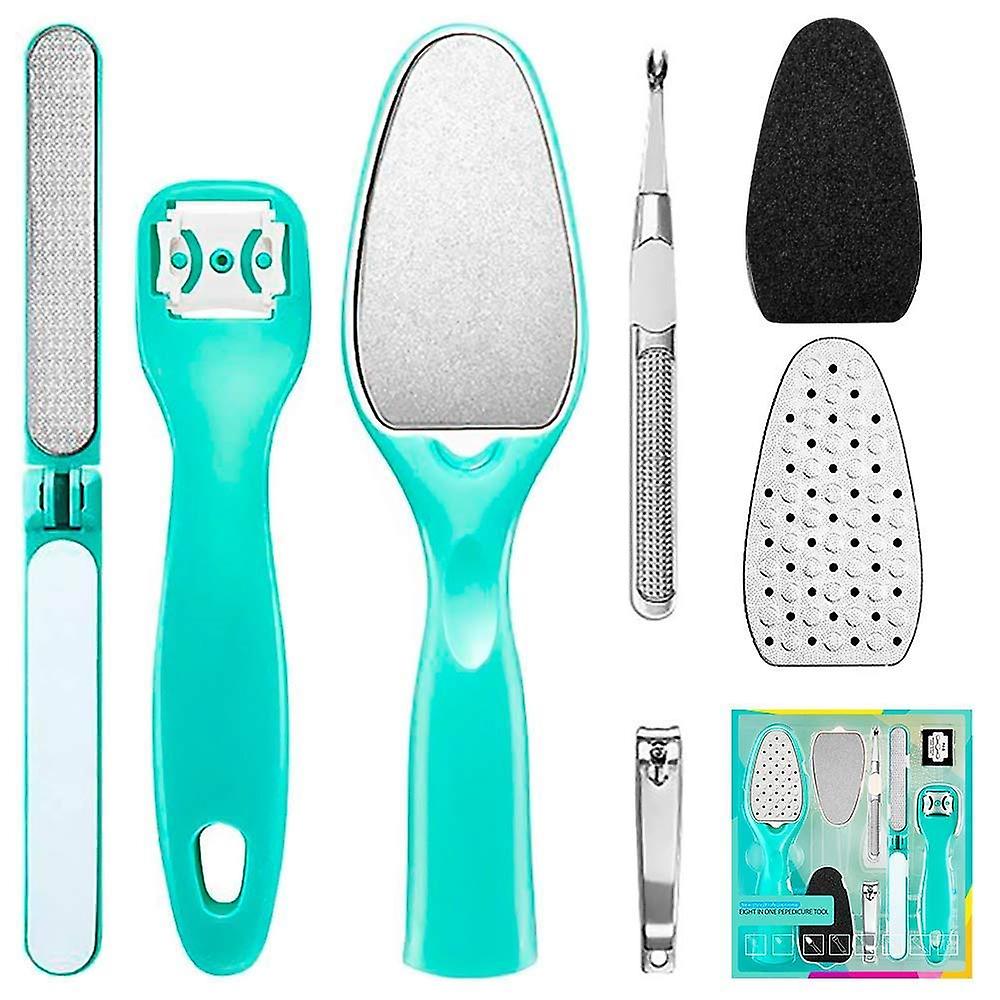 Stainless Steel 7 Piece Pedicure Kit Foot File Set for Callus and Exfoliation