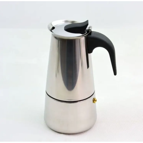 Stainless Steel Espresso Coffee Maker 6 Cup for Full Bodied Brewing on Any Cooktop. Kitchen Appliances