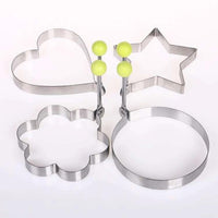 Stainless Steel Fried Egg & Pancake Mould |Creative Shaper for Breakfast Bakeware Kitchen Molds