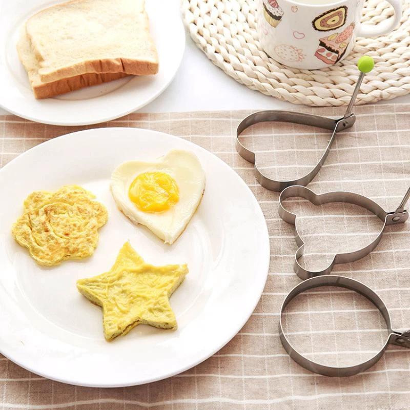 Stainless Steel Fried Egg & Pancake Mould |Creative Shaper for Breakfast Bakeware Kitchen Molds