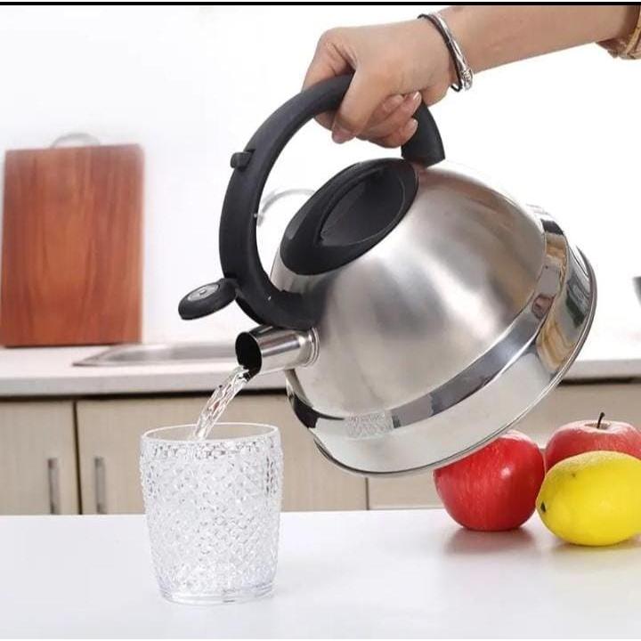Stainless Steel & Marble Whistling Kettle 3.2L Capacity